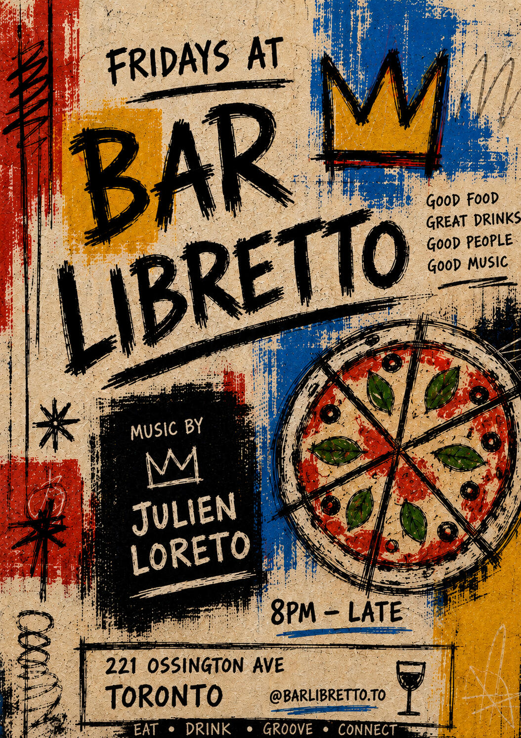 Fridays at Bar Libretto poster featuring Julien Loreto